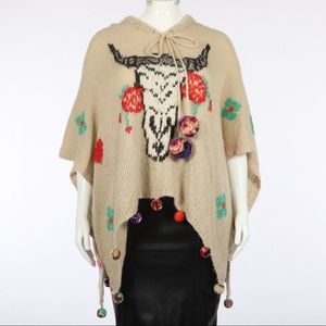 Free People One Of a Kind Sample Western Poncho OS